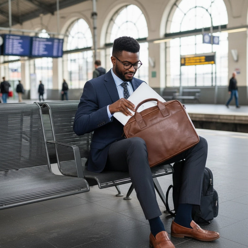 Moderne Herrentasche aus Leder